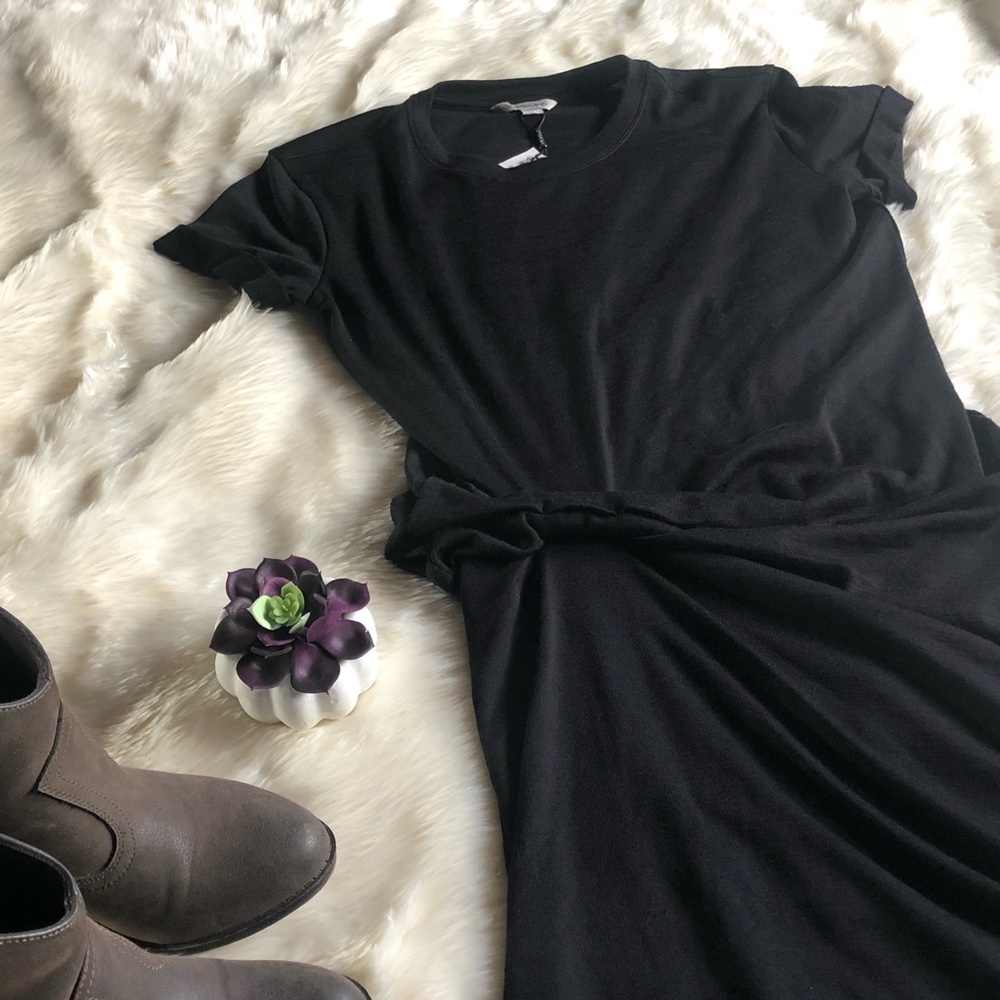 NWT Calvin Klein Black Shirt Dress Sz S